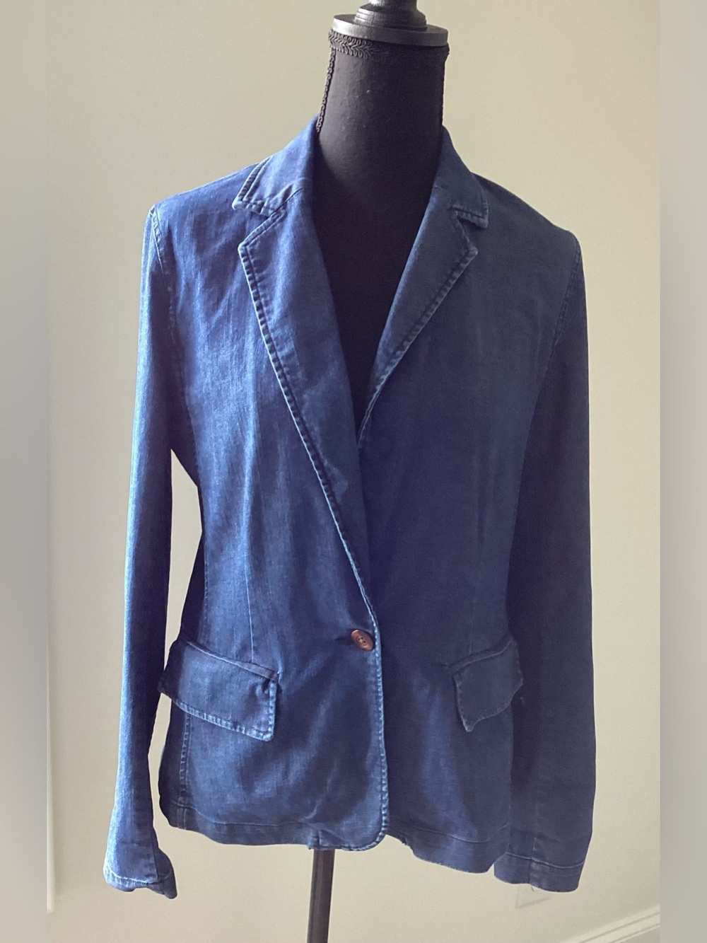Sundance Denim Blazer Size 6 Coastal Cowgirl Western Equestrian Old Money